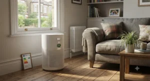 Energy-efficient air purifier for odours, ideal for keeping UK home air fresh while saving on electricity costs.