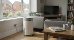 An energy-efficient H14 HEPA air purifier designed for cost-conscious British households.