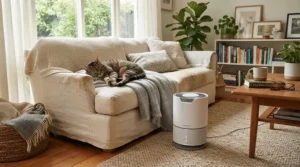Managing pet hair and dander with a photocatalytic air purifier vs HEPA solution in a family home.